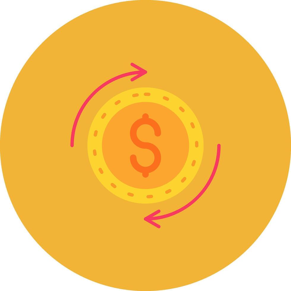 Dollar Flat Circle Icon vector