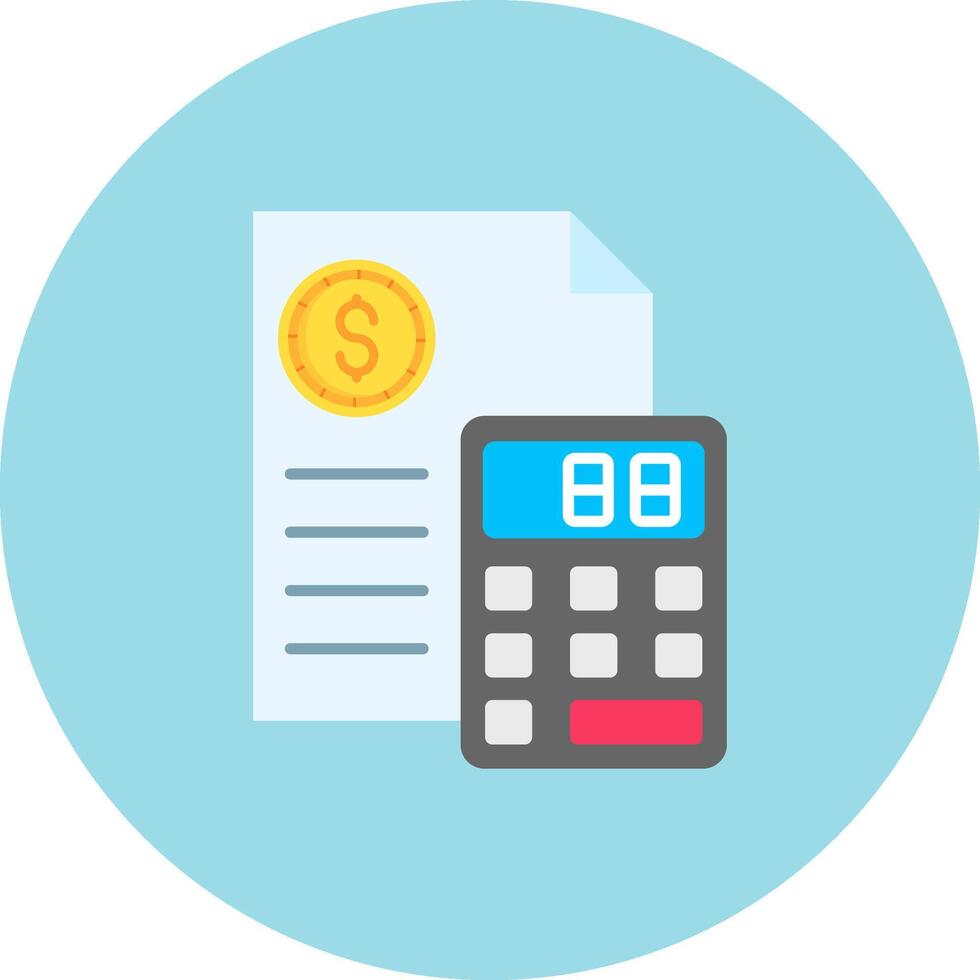 Calculator Flat Circle Icon vector