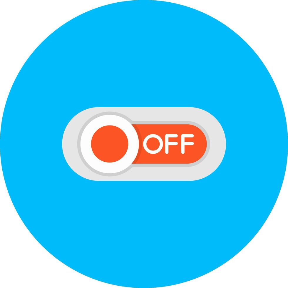 Off Flat Circle Icon vector