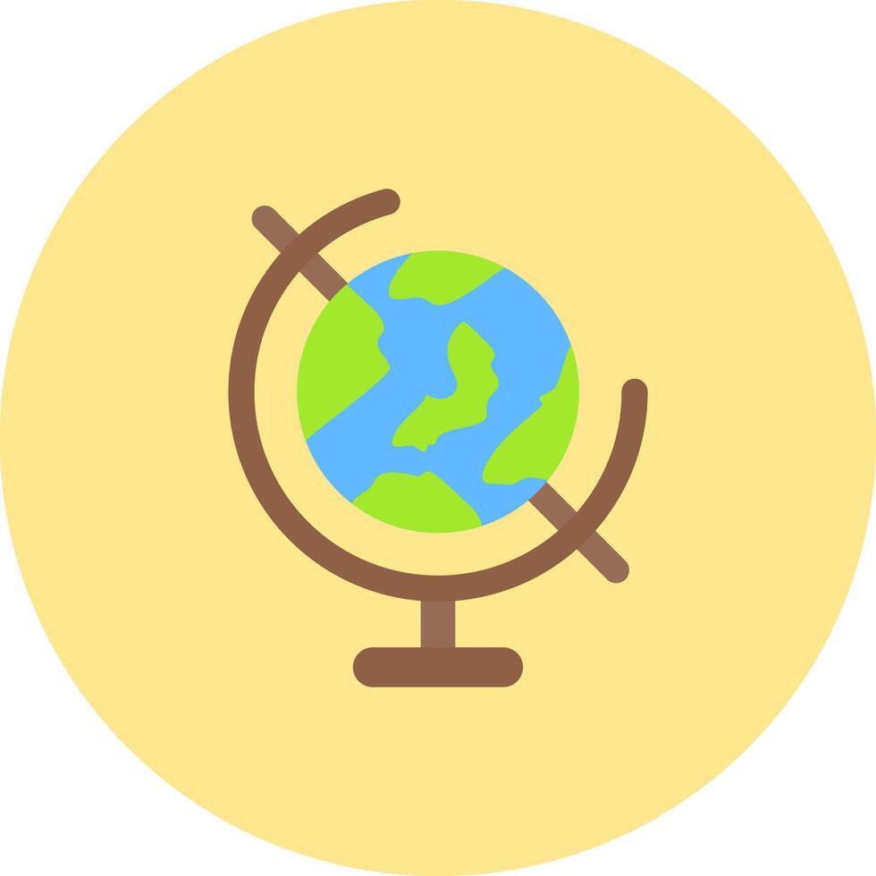 Globe Flat Circle Icon vector