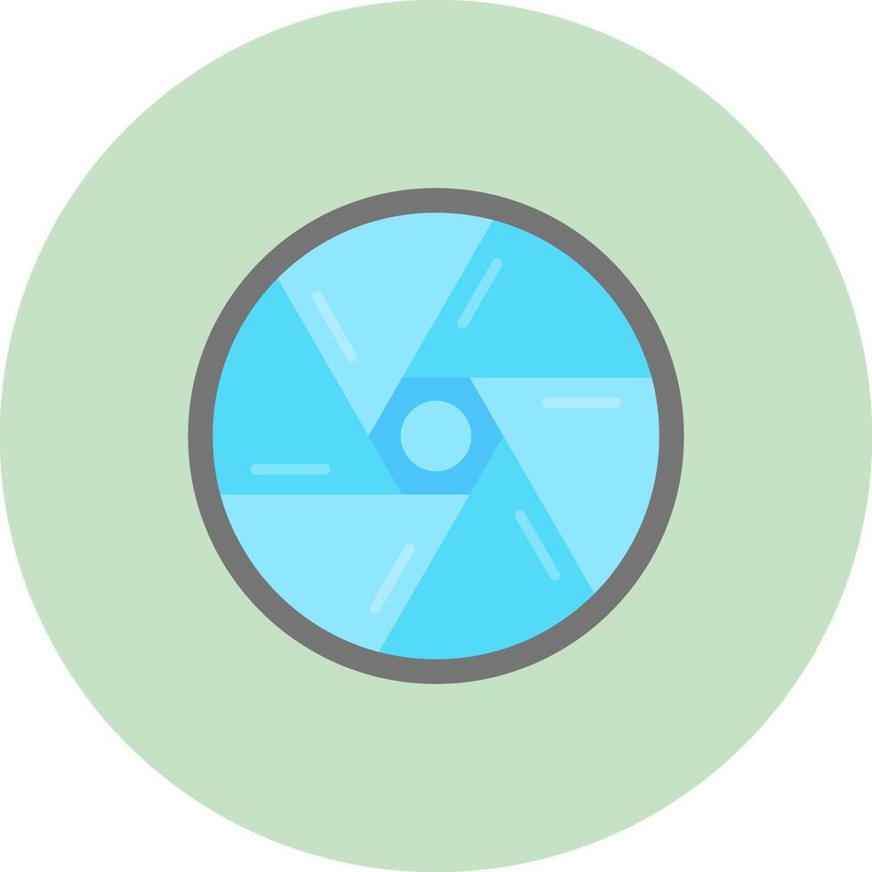 Shutter Flat Circle Icon vector