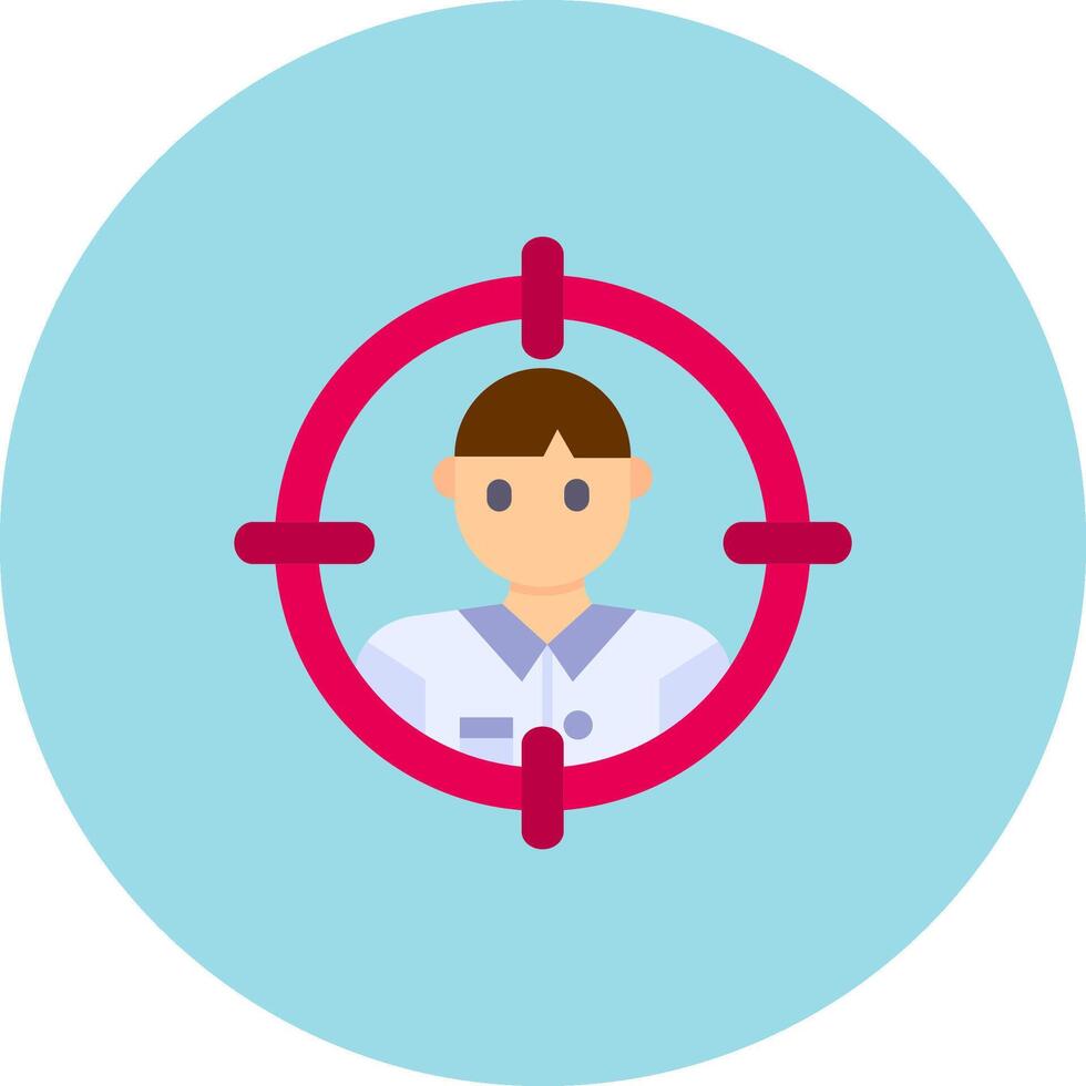Target audience Flat Circle Icon vector