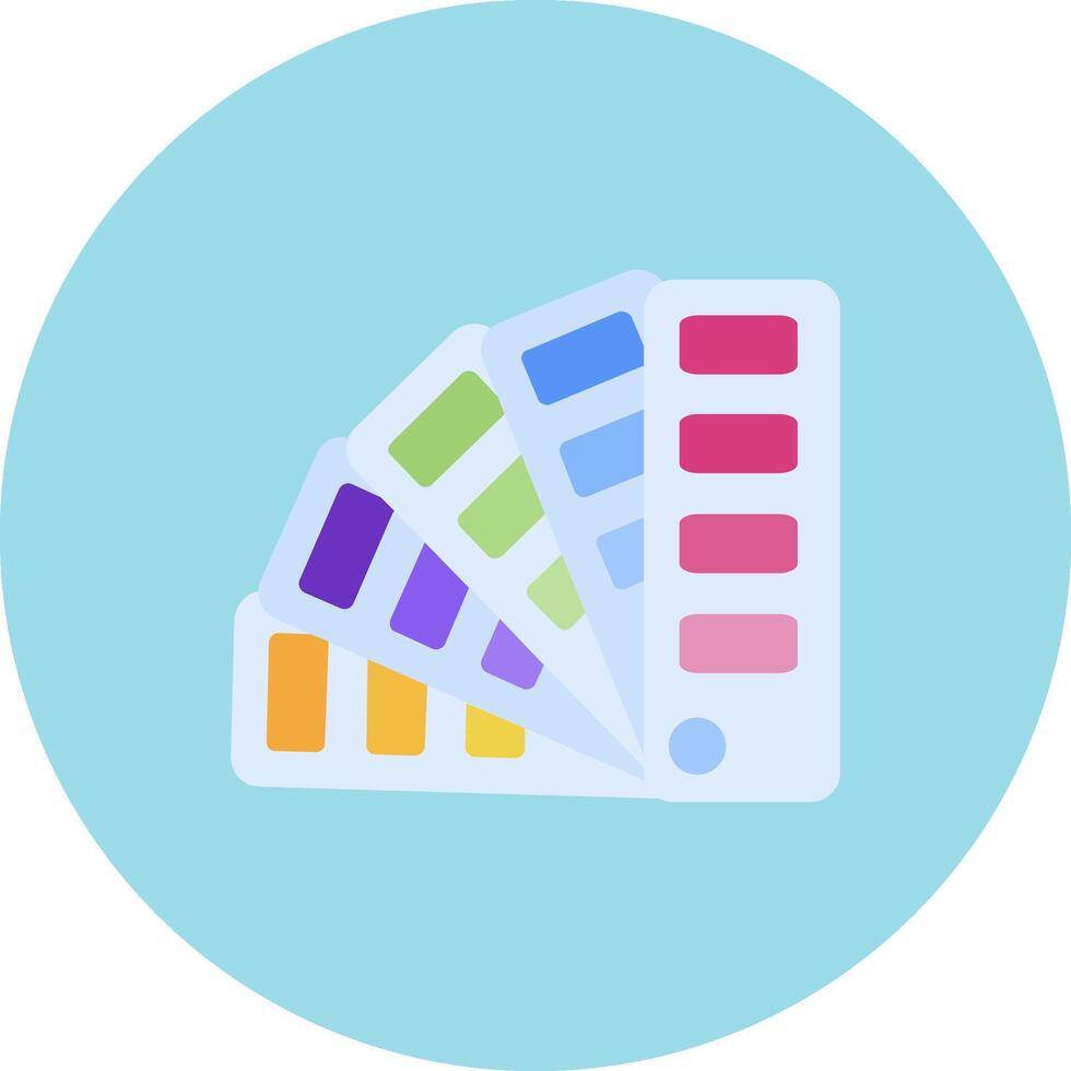 Color sample Flat Circle Icon vector