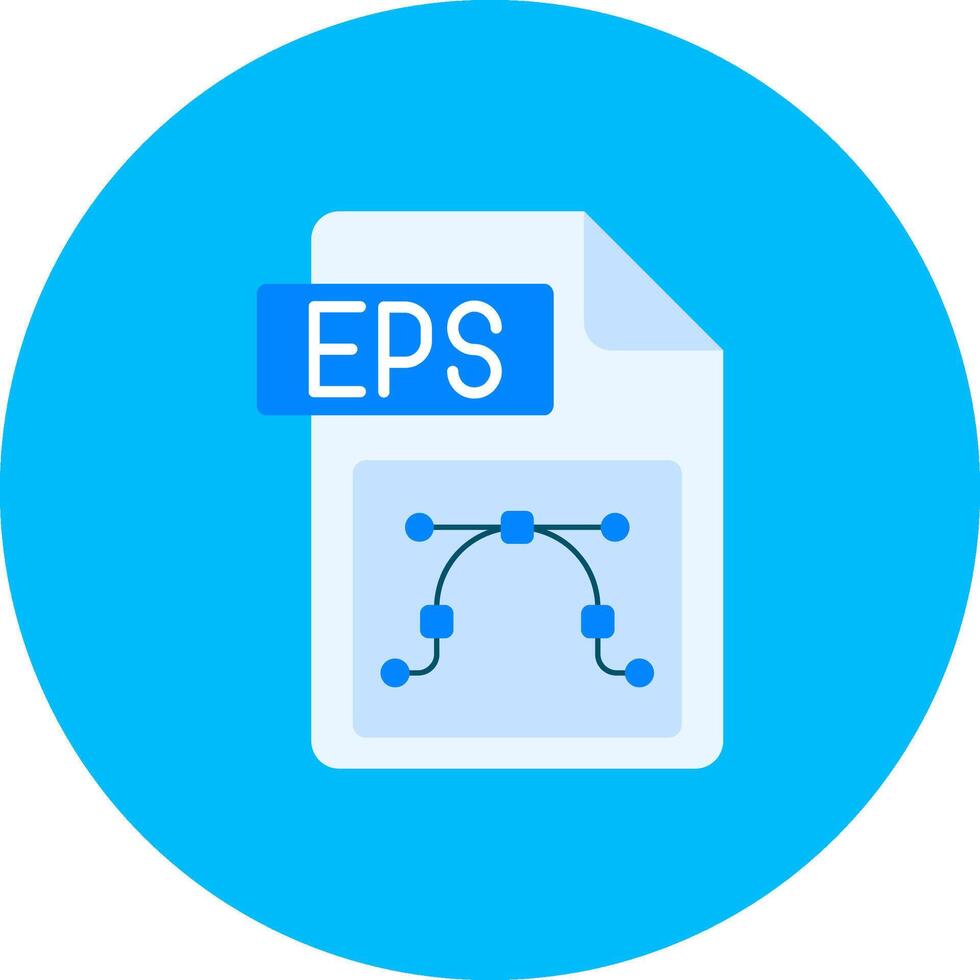 Eps file format Flat Circle Icon vector