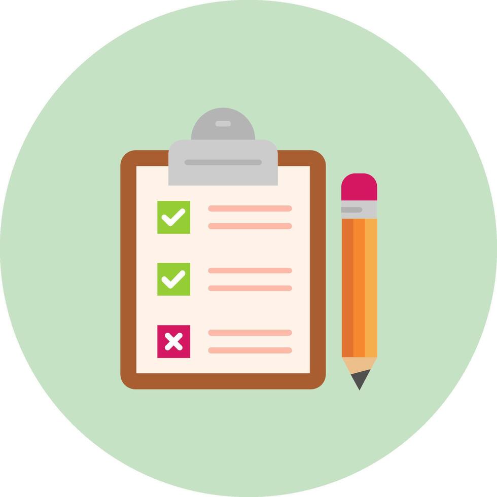 Task Flat Circle Icon vector