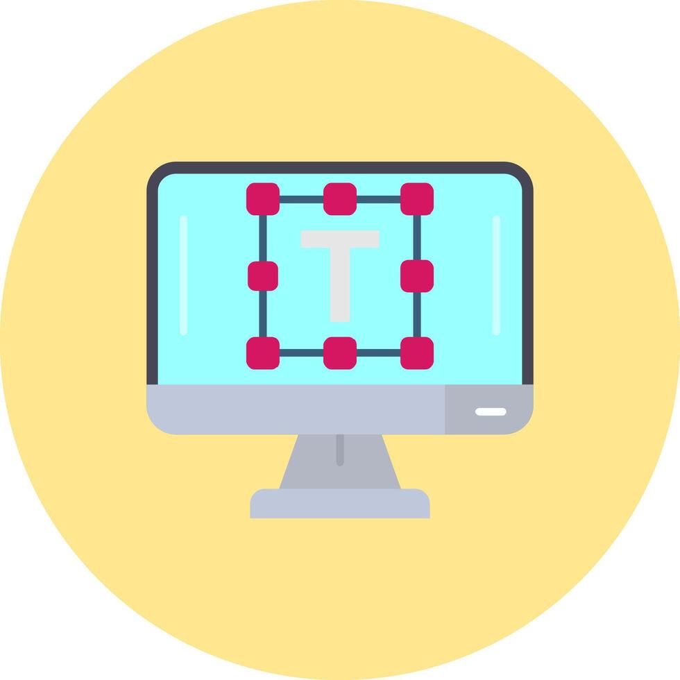 Text editor Flat Circle Icon vector
