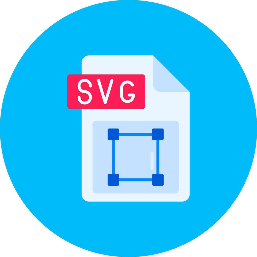 Svg file format Flat Circle Icon vector
