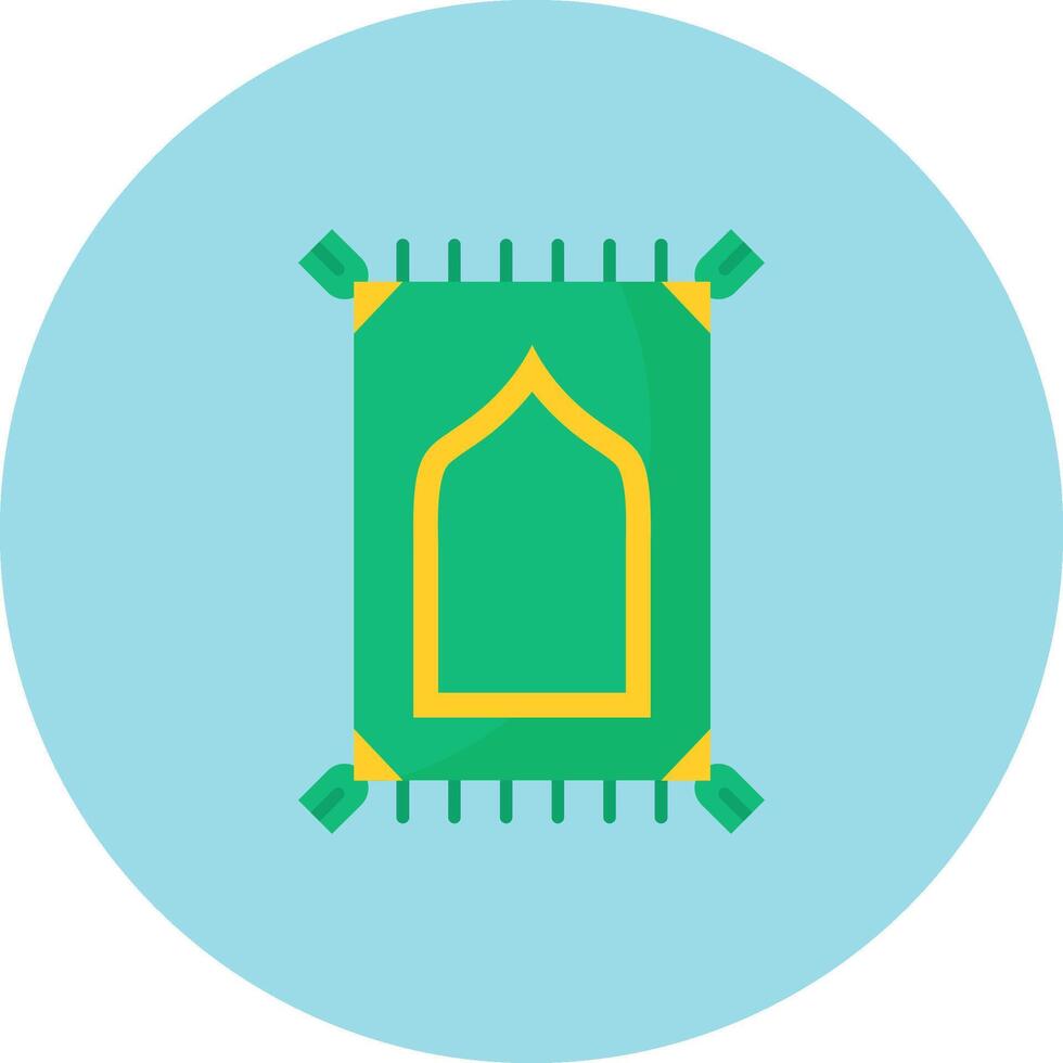 Prayer mate Flat Circle Icon vector