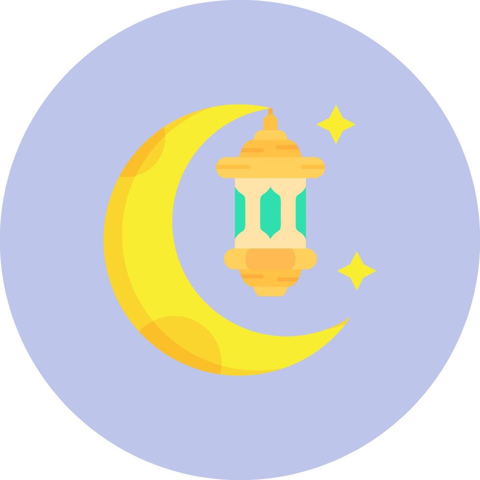 Ramadan Flat Circle Icon vector