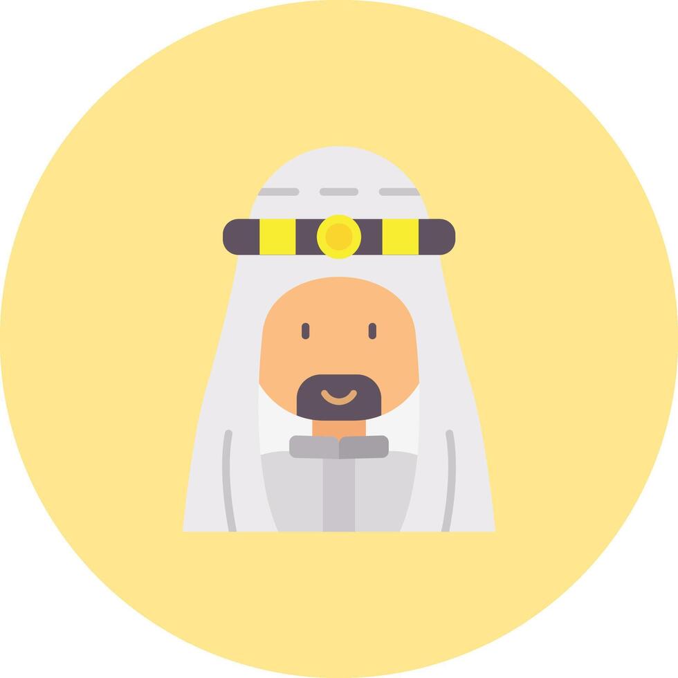 Muslim Flat Circle Icon vector