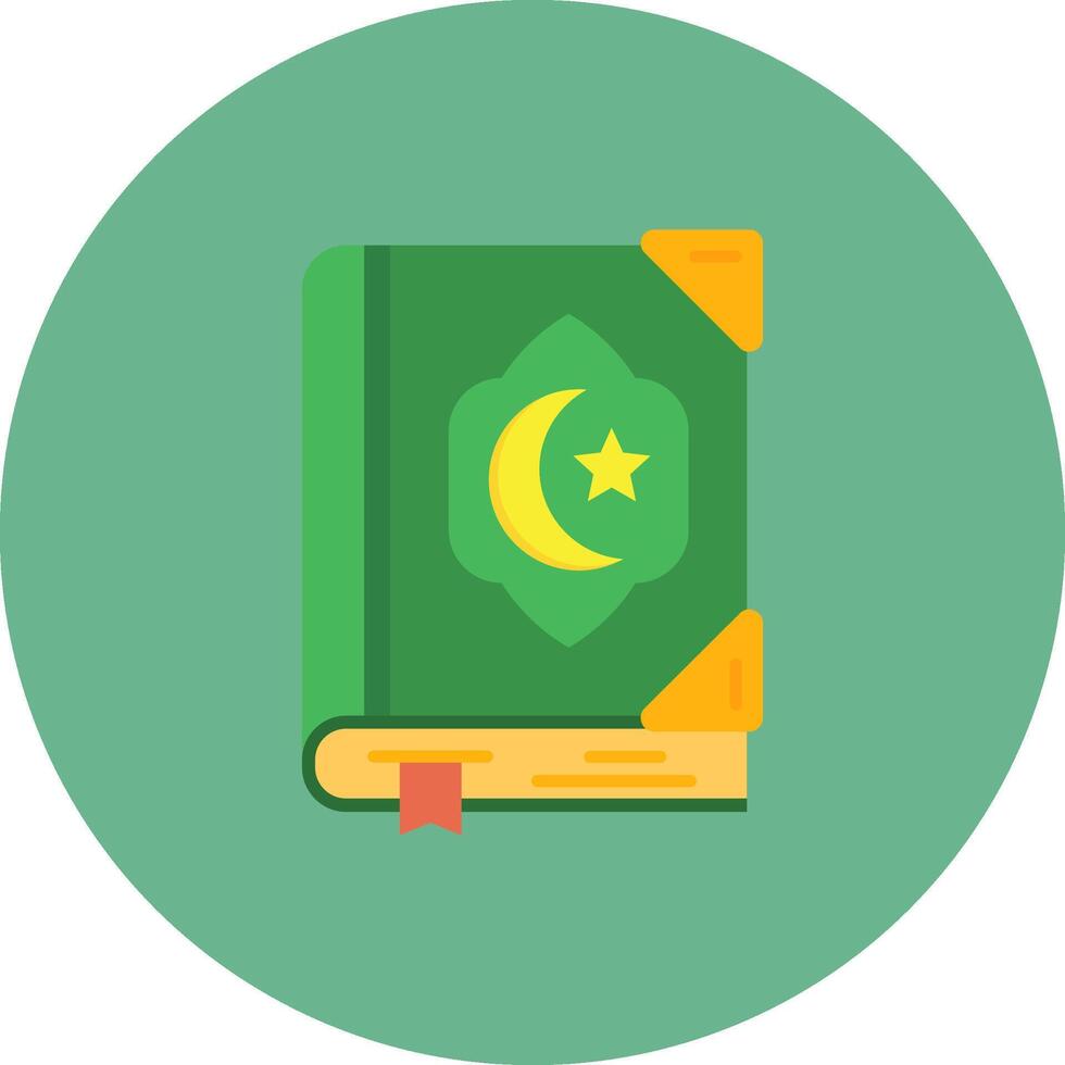 Quran Flat Circle Icon vector