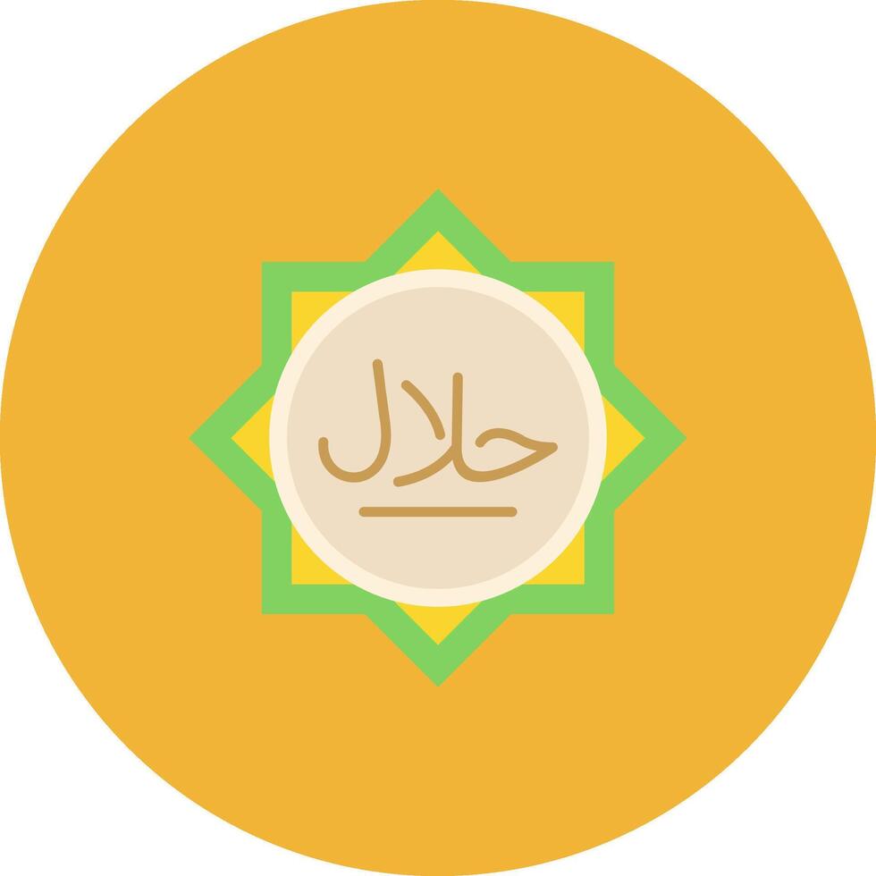 Halal Flat Circle Icon vector