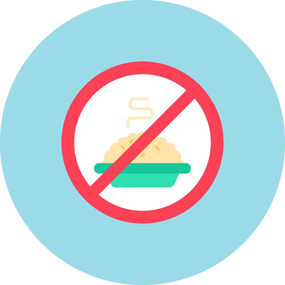 Fasting Flat Circle Icon vector