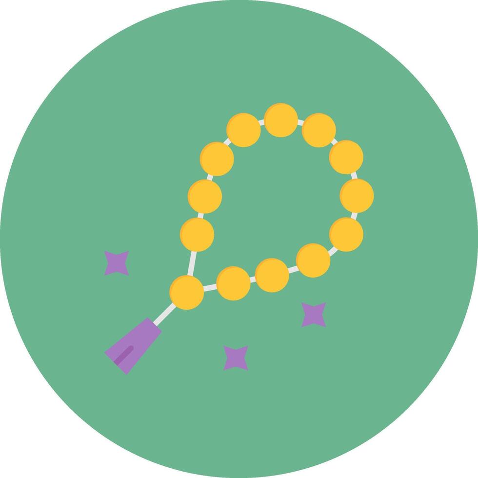 Beads Flat Circle Icon vector