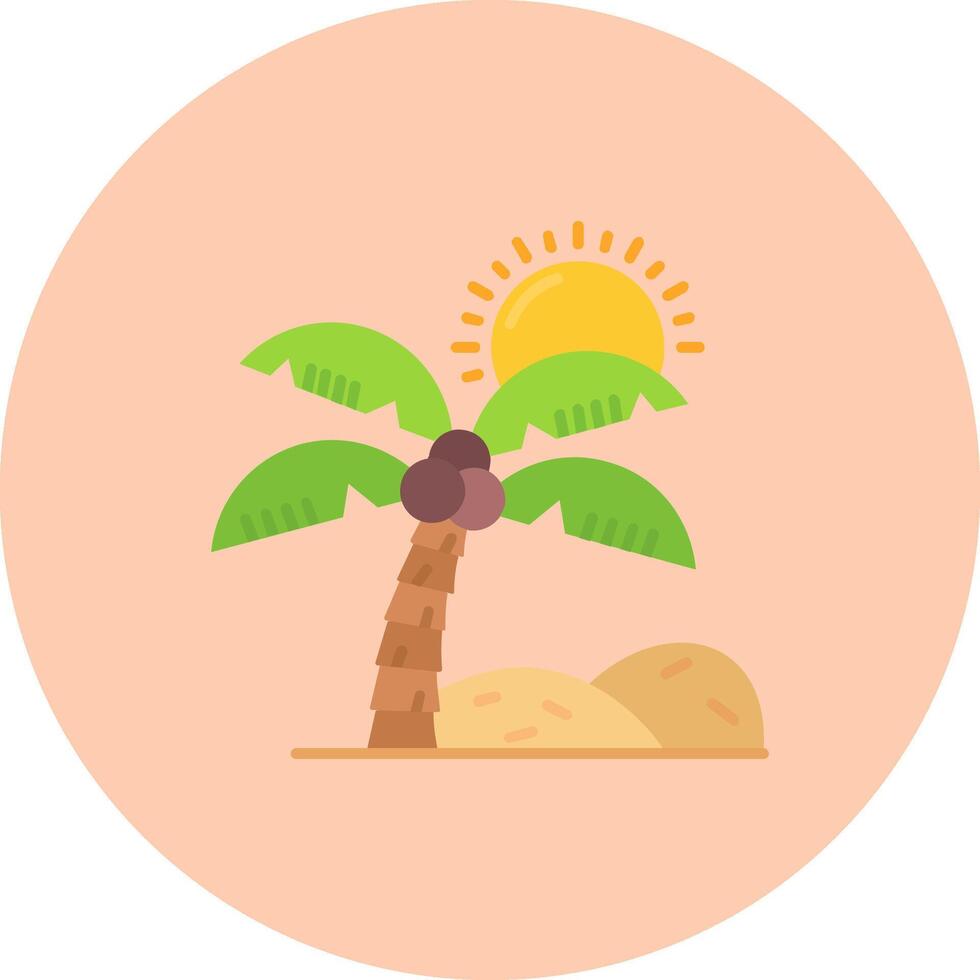 Oasis Flat Circle Icon vector