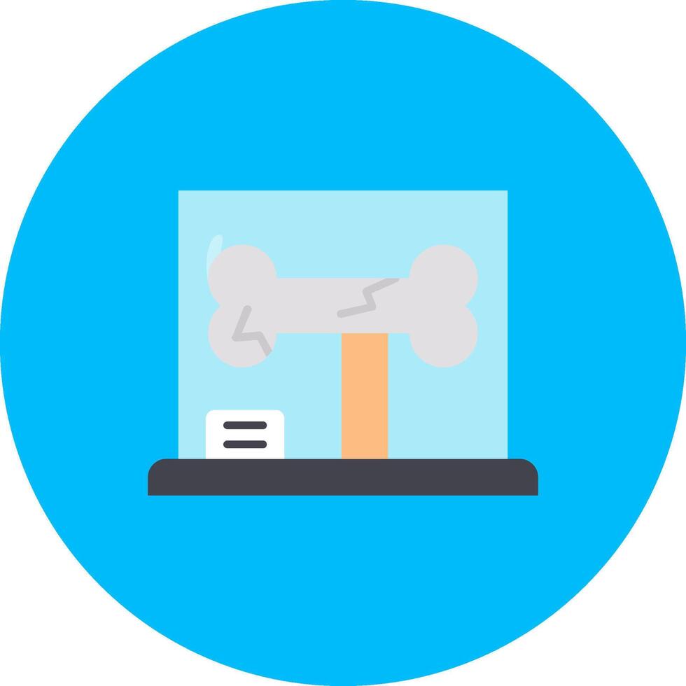 Bone Flat Circle Icon vector