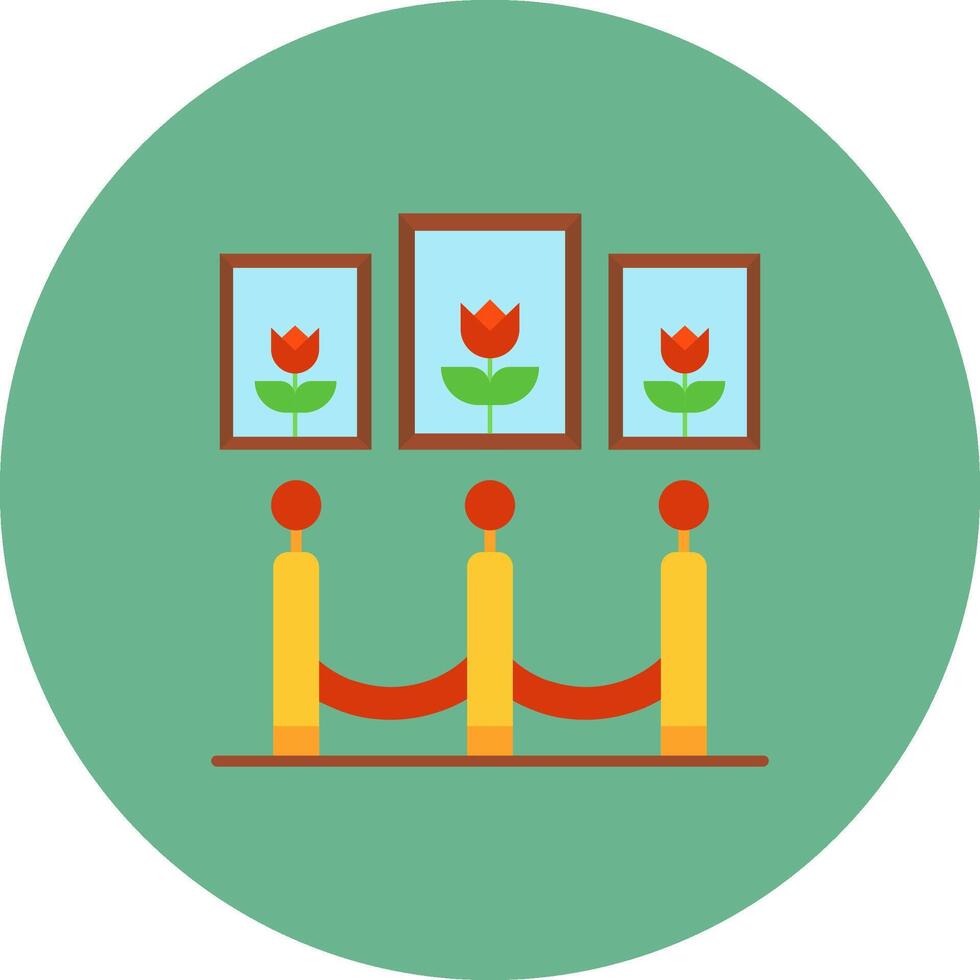 Barrier Flat Circle Icon vector