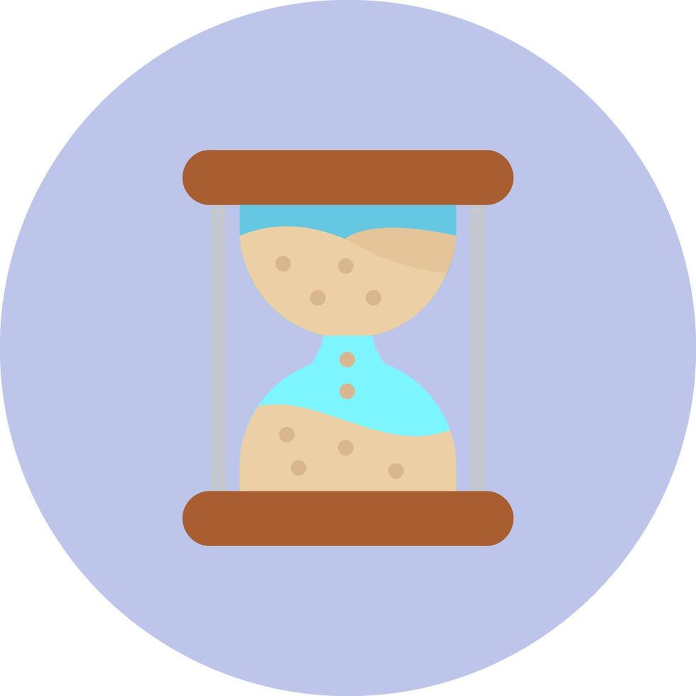 Sand clock Flat Circle Icon vector