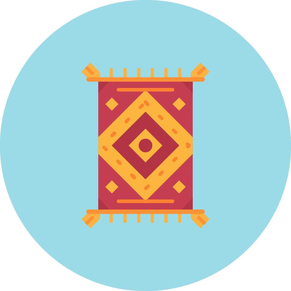 Rug Flat Circle Icon vector