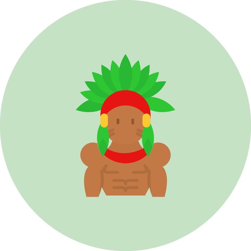 indio plano circulo icono vector