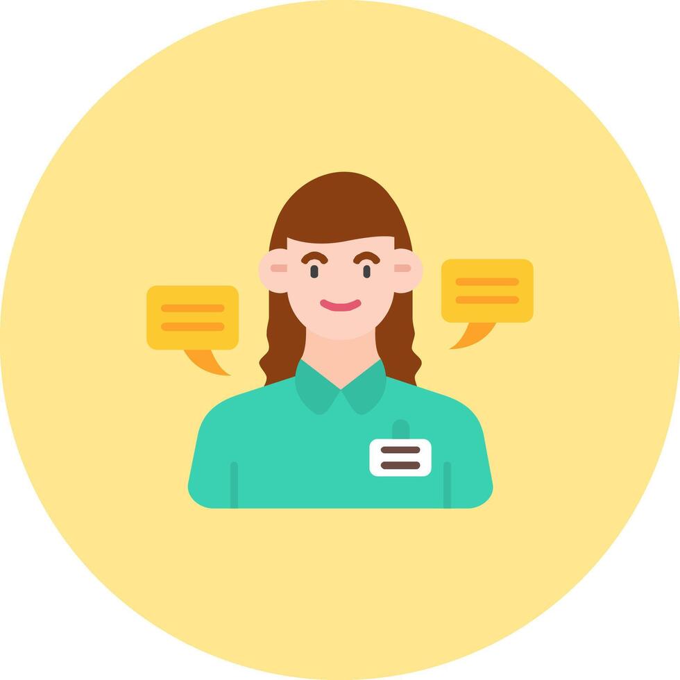 Public relation Flat Circle Icon vector