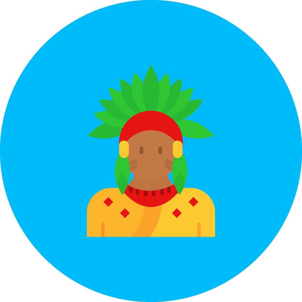 indio plano circulo icono vector