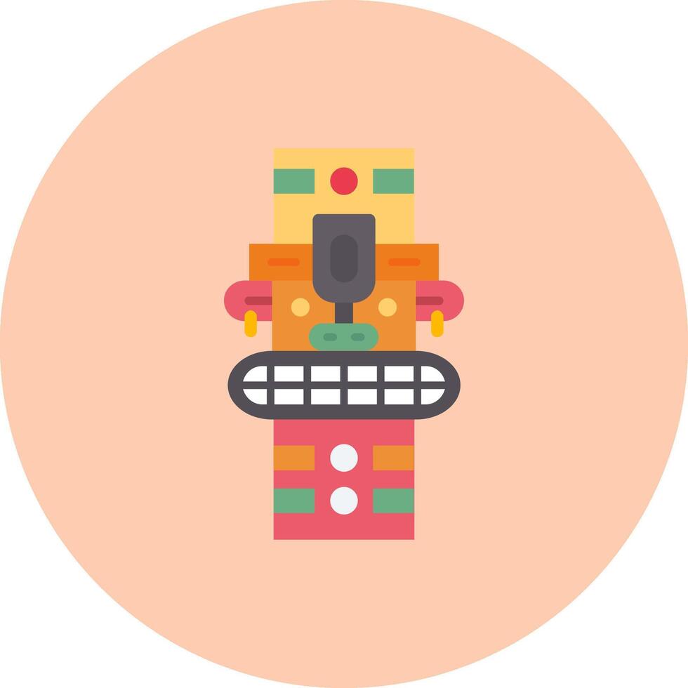 Totem Flat Circle Icon vector