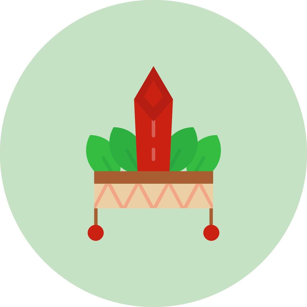 sombrero plano circulo icono vector