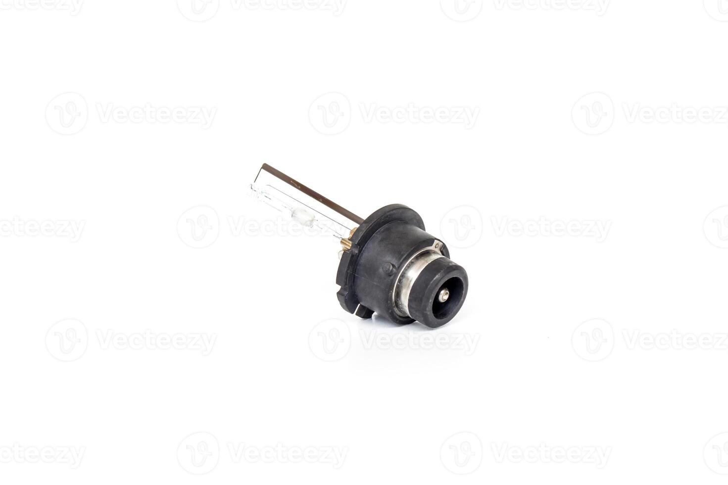 Close up old xenon Lighting Equipment  in white background service concept  of car photo