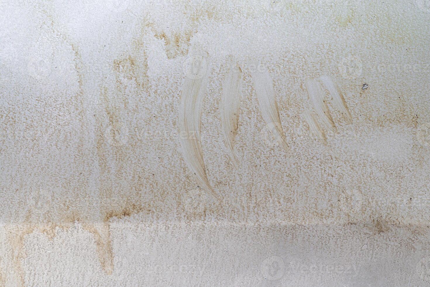 Close up asphalt stained on the body and stains on the paint surface of the car body photo