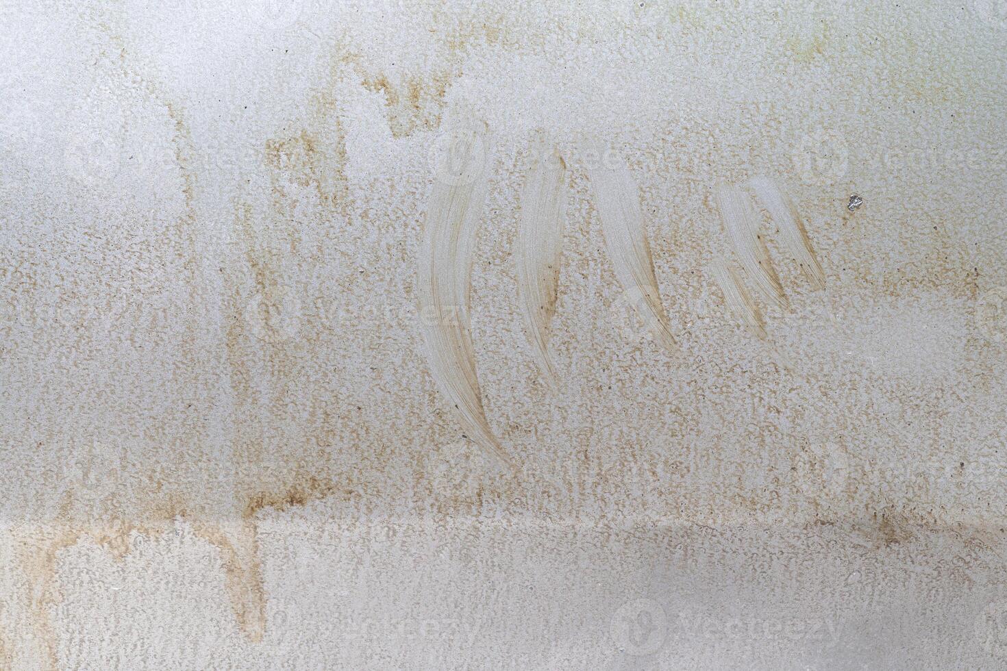 Close up asphalt stained on the body and stains on the paint surface of the car body photo