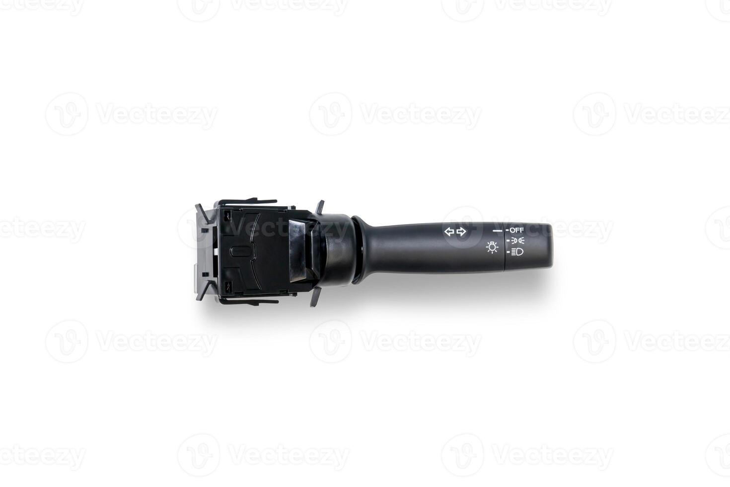 Car headlight switch part of car in white background texture and copy space photo
