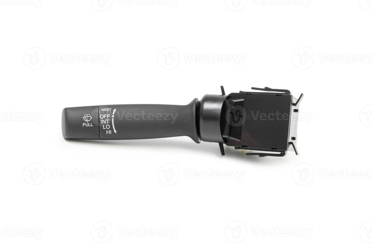 Car windshield wiper switch part of car in white background texture and copy space photo