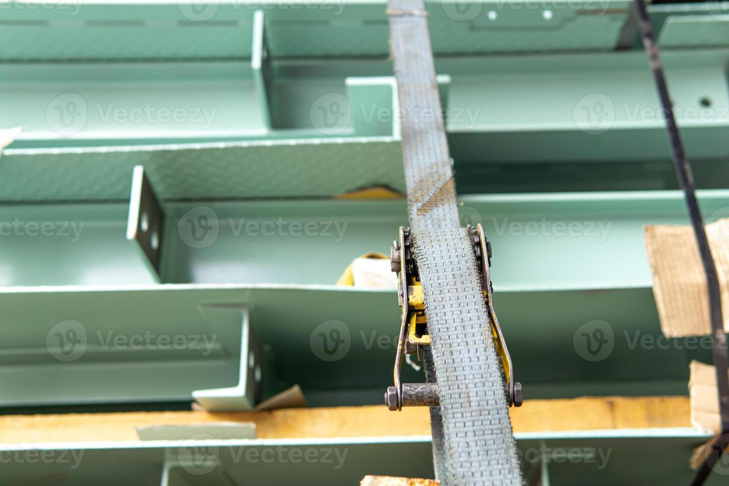 Ratchet Strap for fastening products to prevent falling on the truck with transportation work with site work photo