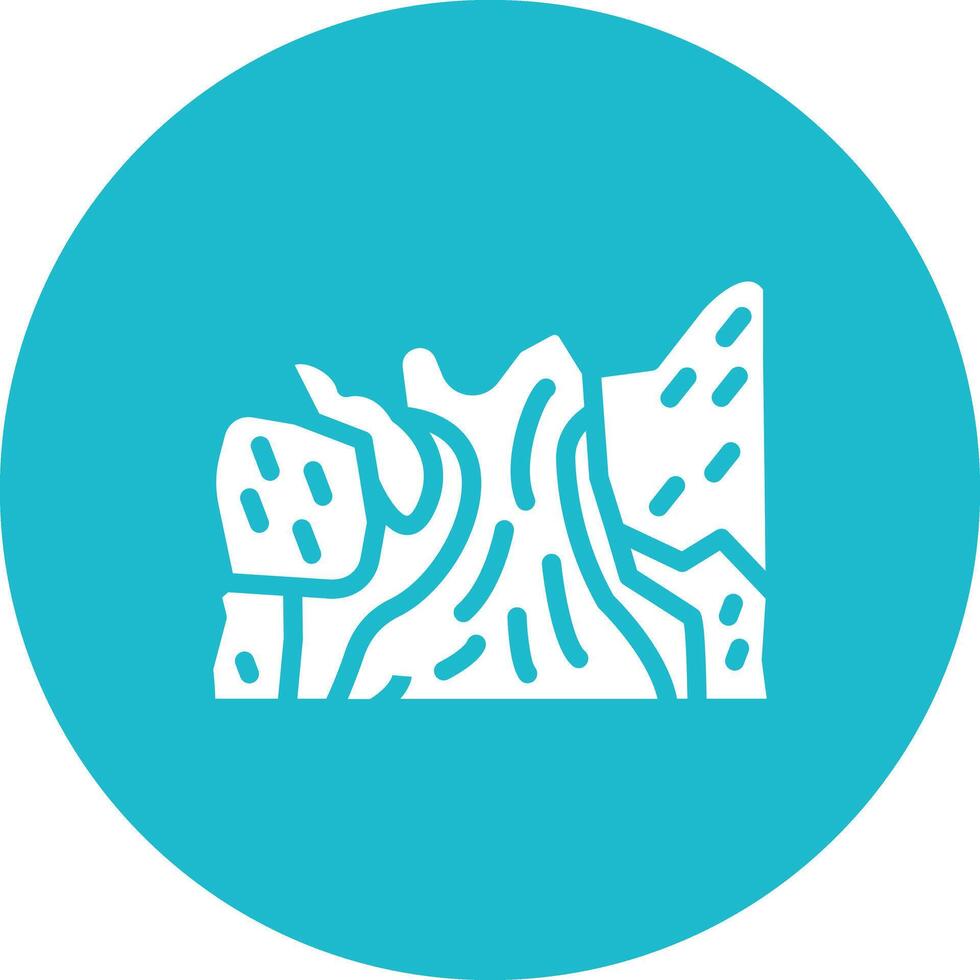 Waterfall Landscape Vector Icon