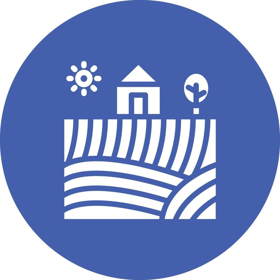 Fields Landscape Vector Icon