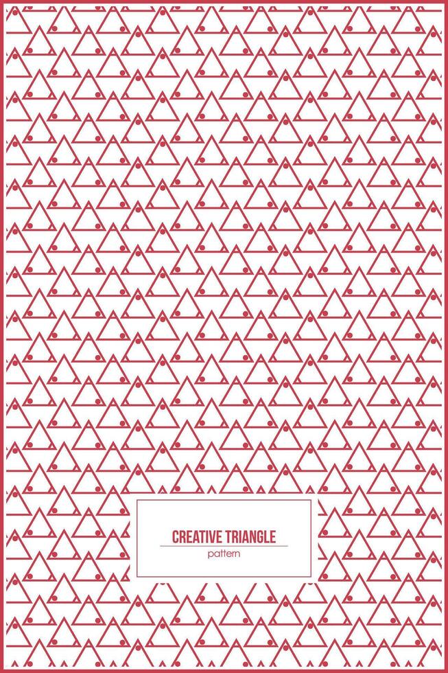 creative triangle pattern with simple ornament inside vector