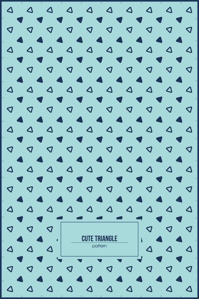 cute triangle pattern cute blue background vector