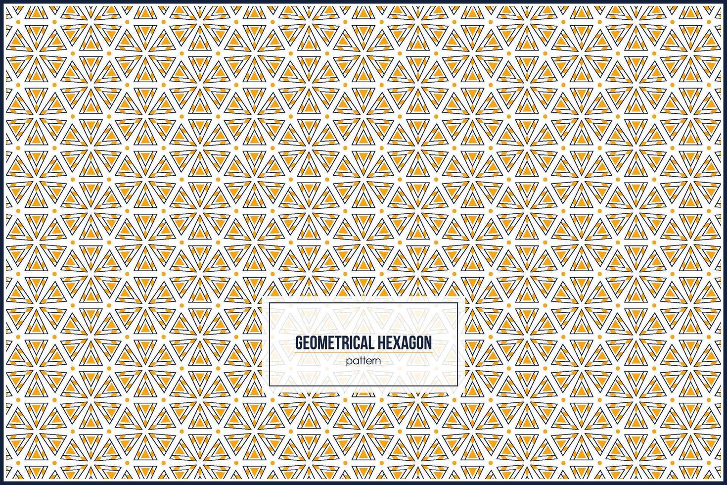 creative pattern of geometric hexagon shape with luxury orange style vector