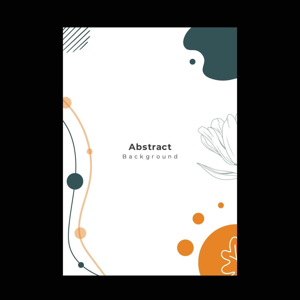 Abstract shapes cover template portrait background vector