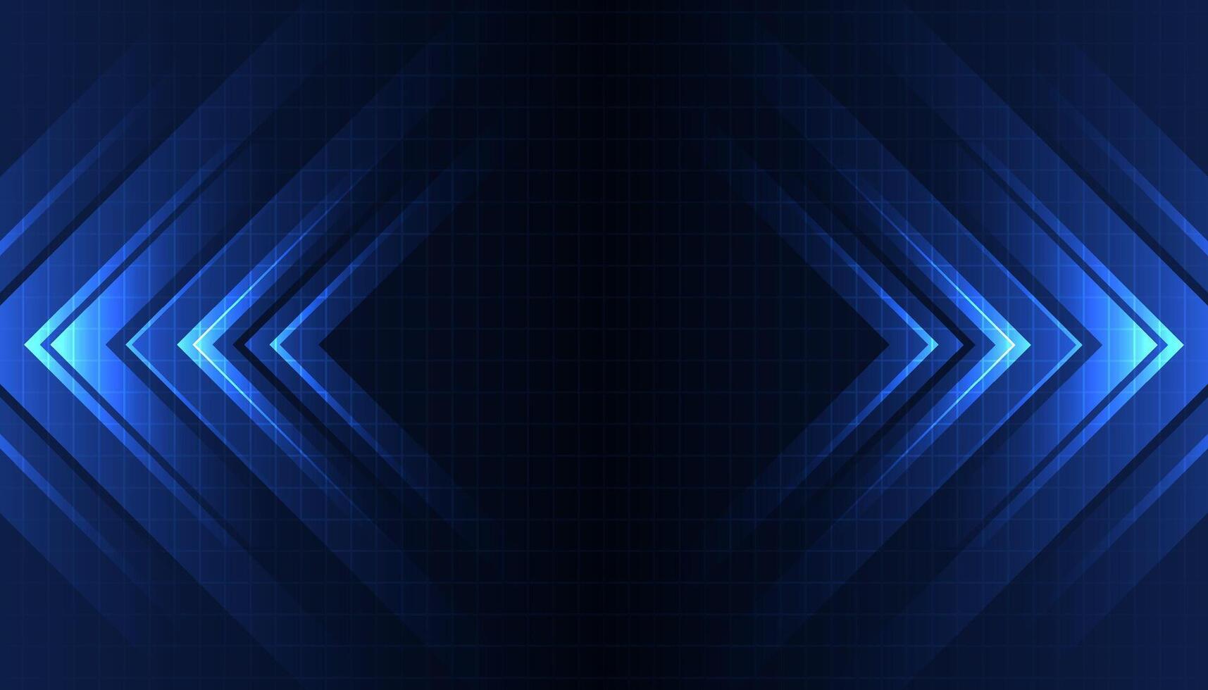 blue glowing arrow light background. Future digital growth technology vector