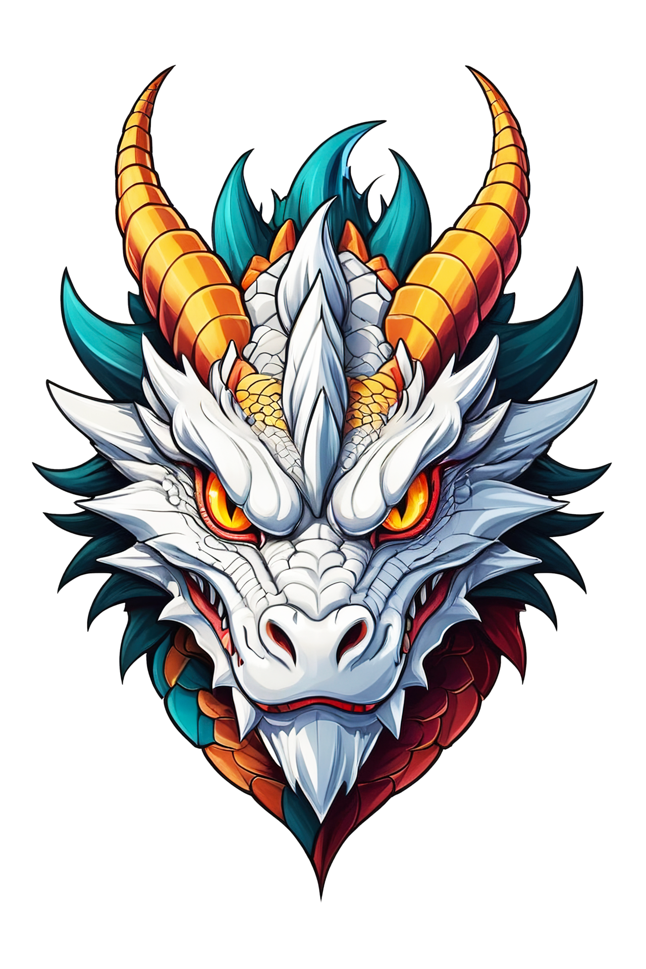 AI generated Dragon head color illustration 37148588 PNG