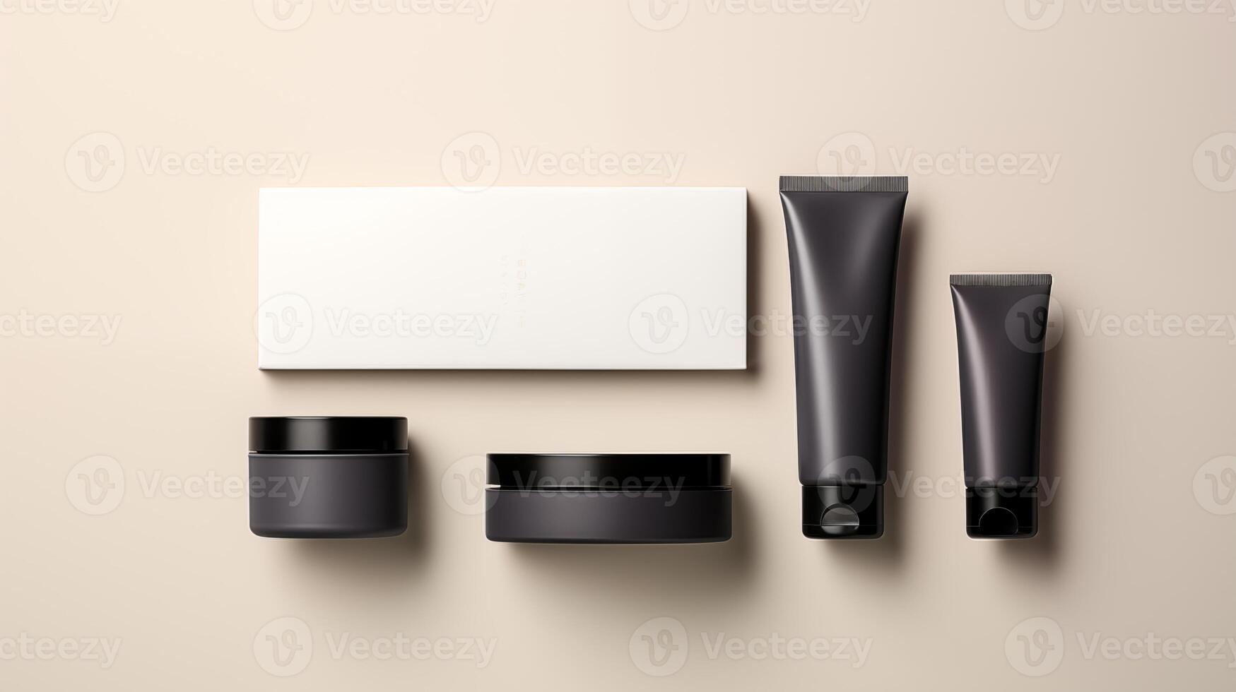 AI generated Minimalist Skincare Product Mockup, Marketing and Packaging Design photo