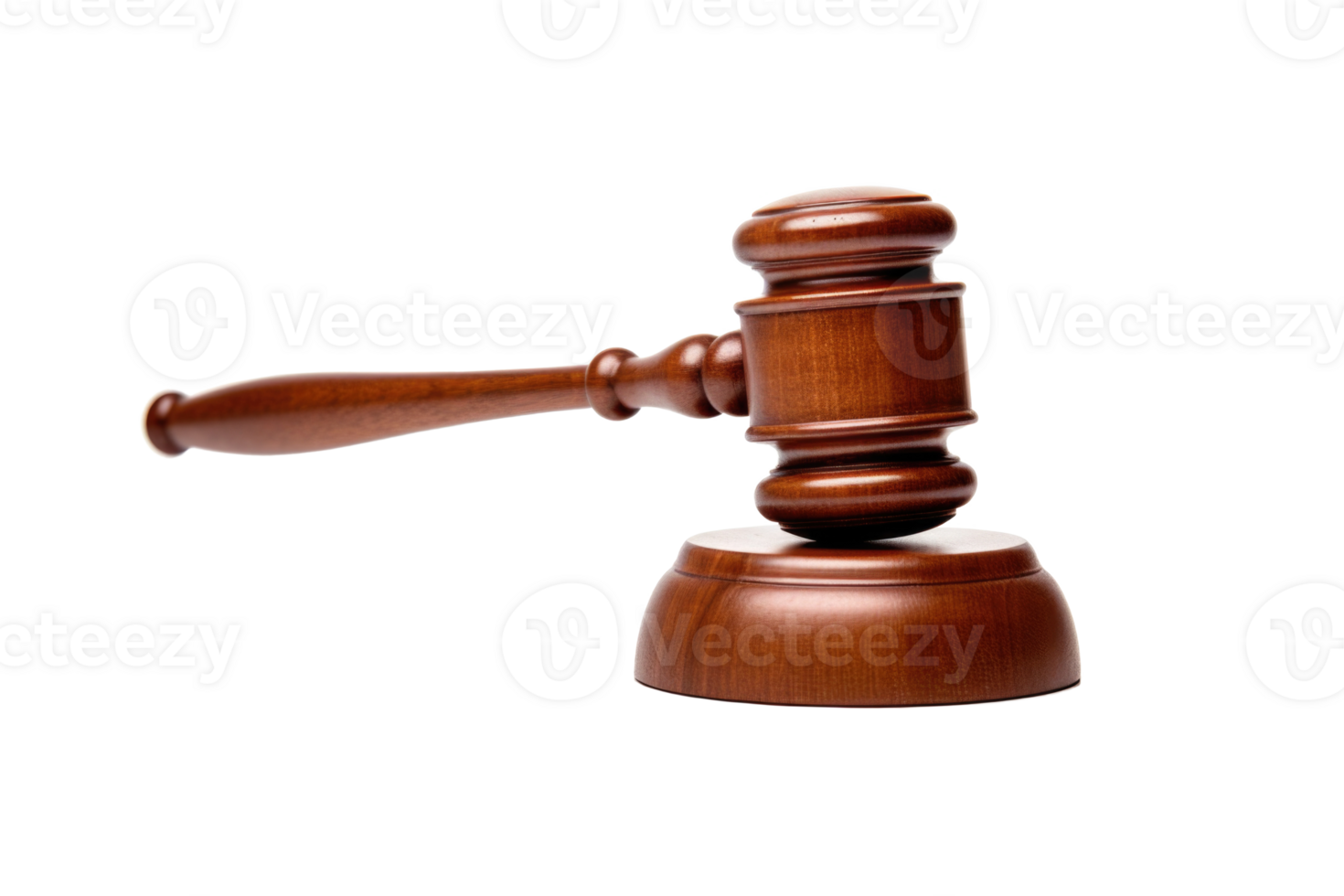 AI generated Judge gavel isolated on transparent background, Law and justice concept, Wooden auction hummer, Sentencing in the courtroom png