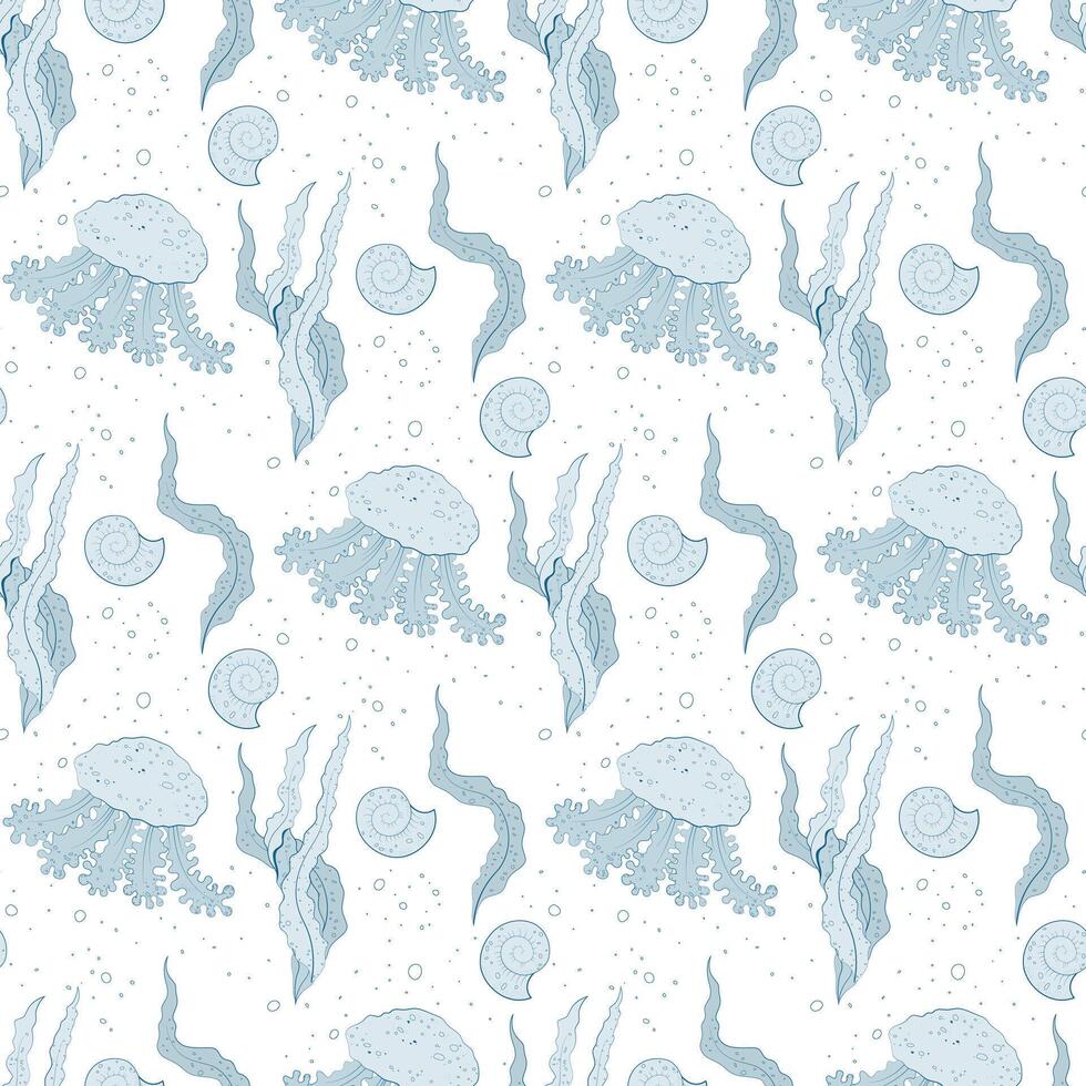 underwater seamless pattern vector