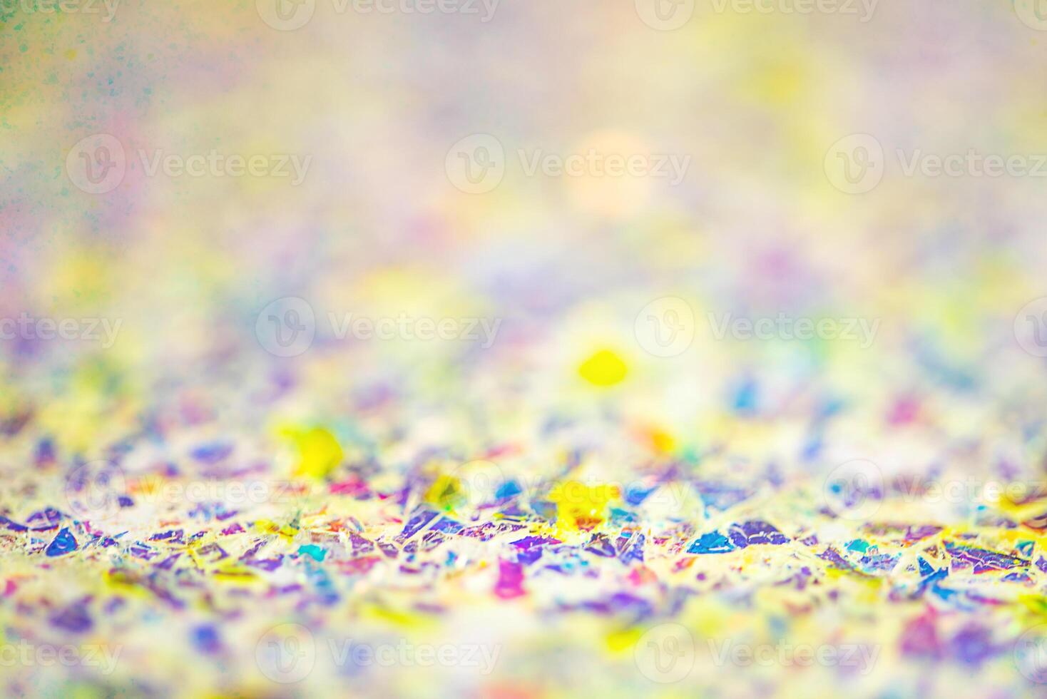 Abstract multicolored glitter background. A background with a thin focal part and a defocus part. photo