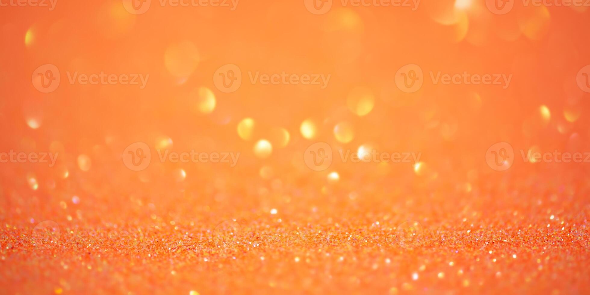 Banner background size. Defocus lights are yellow and orange. Glitter defocus. photo