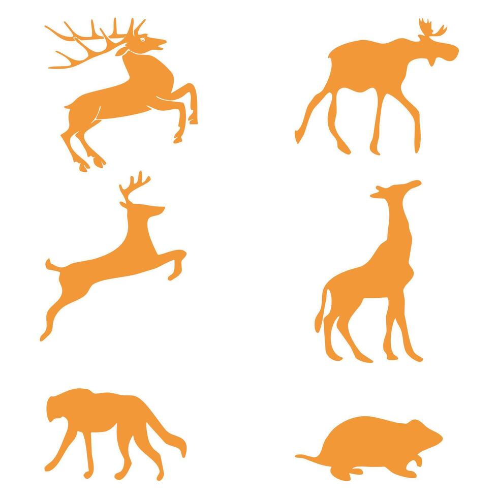 collection of animals icon images from several vector models