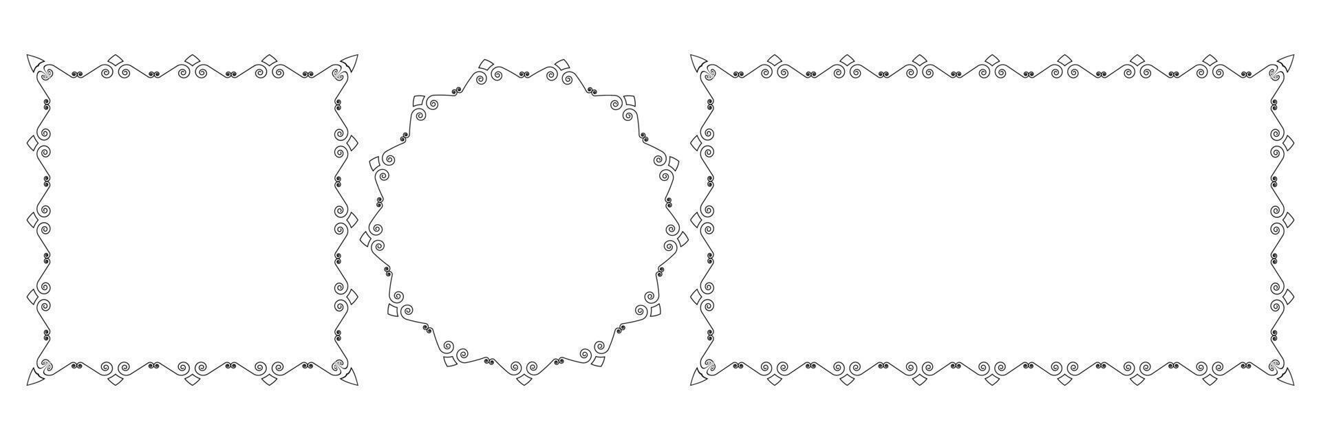 swirl frame set with copy space vector