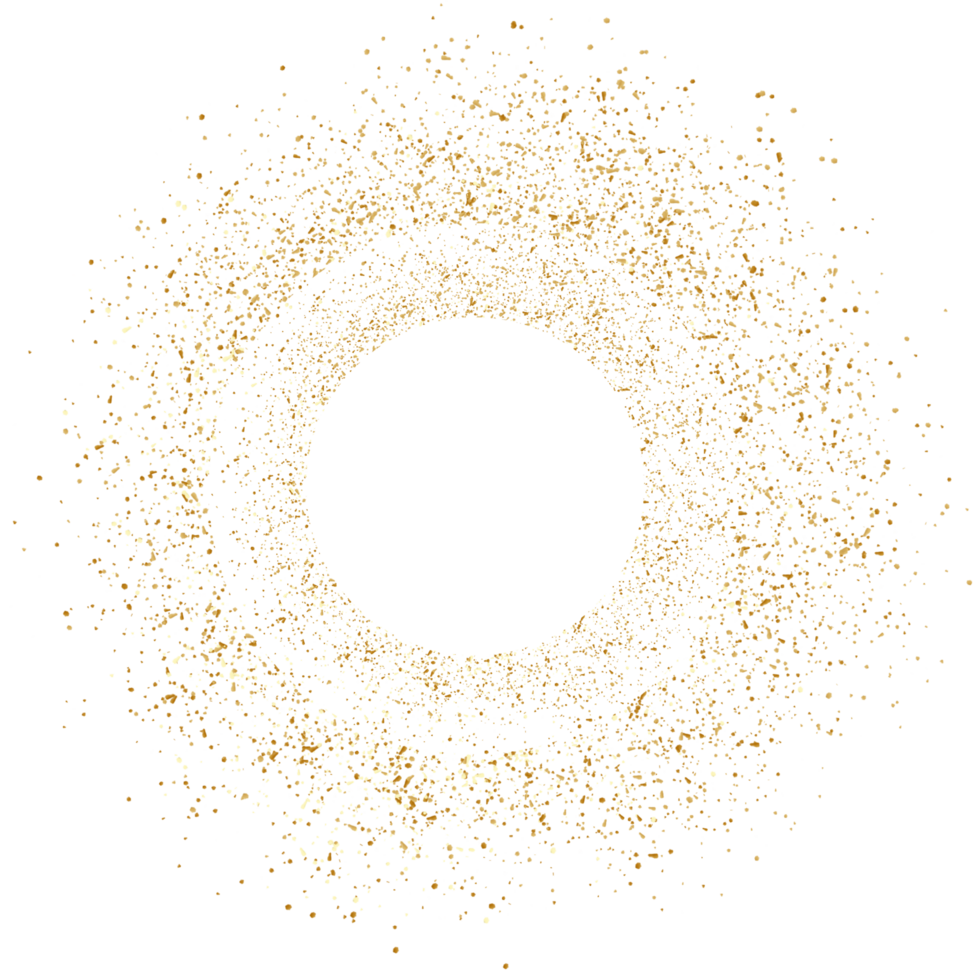Aesthetic golden splatter png